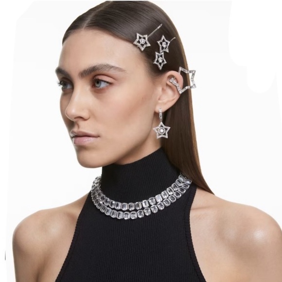 Gorgeous Genuine Swarovski Clear Octagon Cut Necklace With Extender - Picture 2 of 6